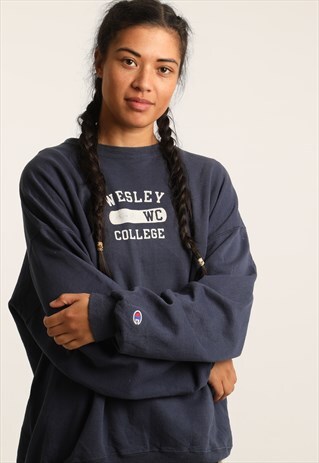 VINTAGE CHAMPION PRINT COLLEGE SWEATSHIRT