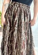 VINTAGE LEOPARD ANIMAL PRINT 80'S PLEATED MIDI SKIRT