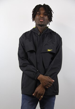 VINTAGE REEBOK BLACK 90S JACKET