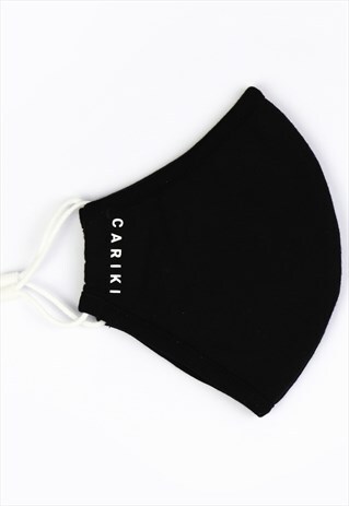 BLACK ORGANIC COTTON FACE COVERING SUSTAINABLE