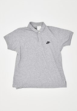 Vintage 00's Y2K Nike Polo Shirt Grey