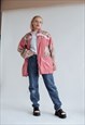 VINTAGE 80S ZIP UP COLOURFUL WOMENS SPORT JACKET M