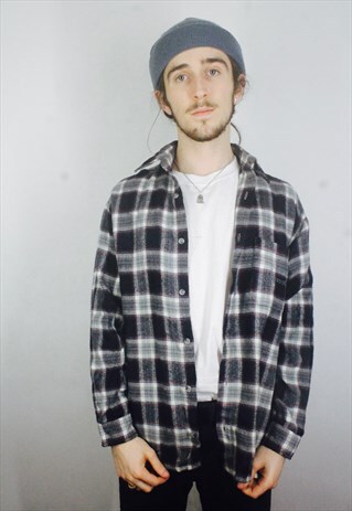 VINTAGE MENS CHECK FLANNEL SHIRT