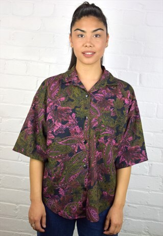 VINTAGE 90'S PATTERNED BLOUSE