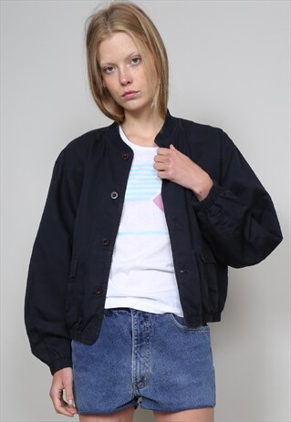 VINTAGE 90'S ARMANI NAVY BLUE BOMBER JACKET
