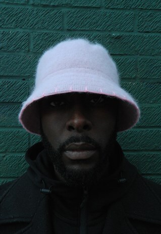 BABY PINK Y2K BUCKET HAT