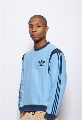 VINTAGE ADIDAS LOGO SWEATSHIRT BLUE