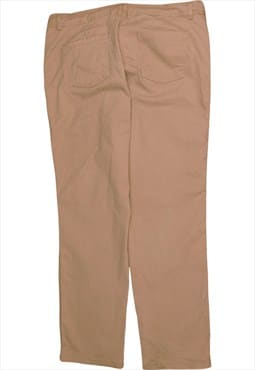 Vintage 90's Lee Trousers / Pants Straight Leg Baggy Tan