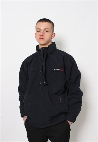 VINTAGE CHAPS WINDBREAKER 1/4 ZIP JACKET