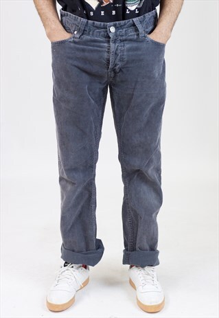VINTAGE 90S LEVI'S GREY CORD TROUSERS