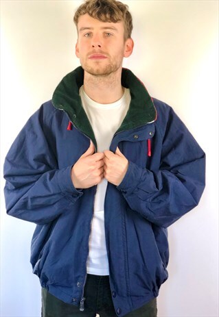 NAUTICA FLEECE LINED VINTAGE OVERSIZED JACKET