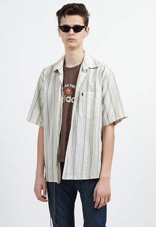 VINTAGE BEIGE RALPH LAUREN SHORT SLEEVE SHIRT