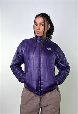 Purple 90s The North Face Light Puffer Jacket Coat