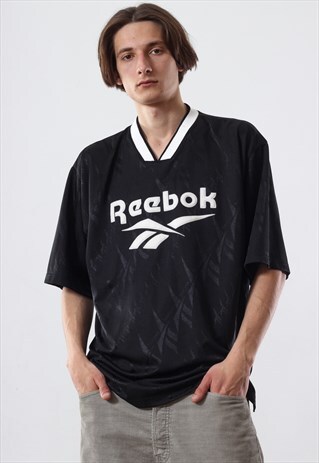 90'S VINTAGE MENS REEBOK BIG LOGO SPELL OUT TOP JERSEY SHIRT