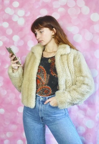 VINTAGE FAUX FUR JACKET