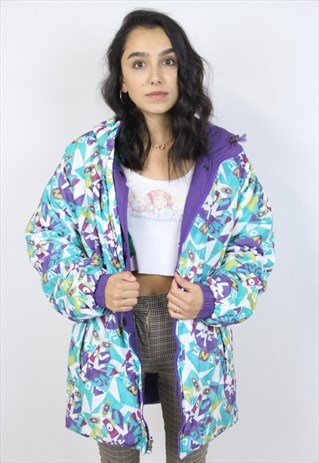 VINTAGE AMAZING 90'S PATTERNED REVERSIBLE JACKET