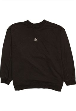 Vintage 90's Adidas Sweatshirt Heavyweight Crew Neck Black