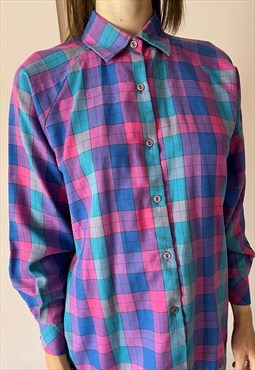 Vintage bright checked shirt 