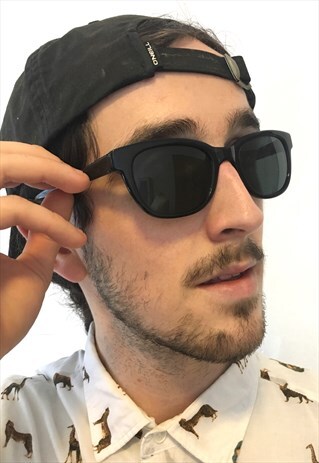 VINTAGE 1960S STYLE BLACK THICK FRAME WAYFARER SHADES