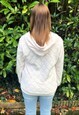 CREAM PLUSH QUILTED VELVET HOODIE