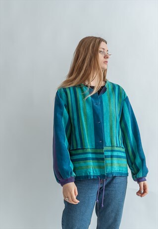VINTAGE 80S FUNKY BLUE JACKET