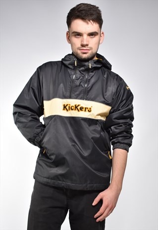 VINTAGE 1990S KICKERS SPELLOUT PULLOVER JACKET