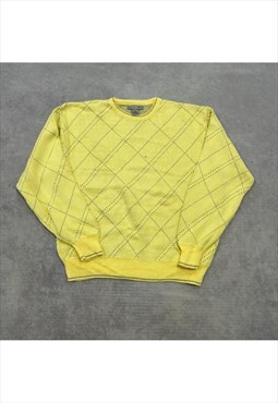 Vintage abstract knitted jumper Men's L