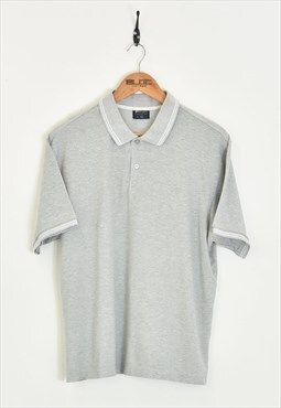 Vintag Champion Polo T-Shirt Grey XSmall