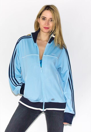 VINTAGE BLUE ADIDAS ZIP UP JACKET