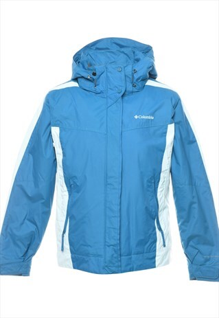 BEYOND RETRO VINTAGE COLUMBIA BLUE MOUNTAINEERING JACKET - M