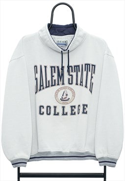 Vintage Salem State Graphic White Sweatshirt Womens