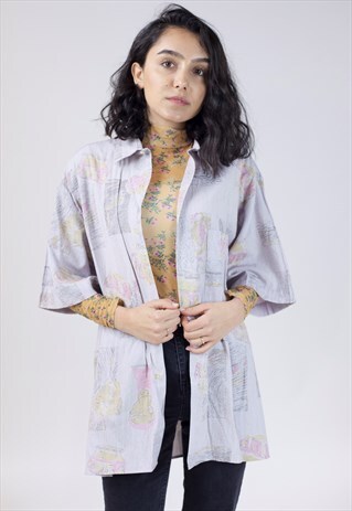 VINTAGE 90S ABSTRACT PATTERNED SHIRT