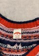 VINTAGE KNITTED JUMPER CUTE DOG PATTERNED KNIT SWEATER