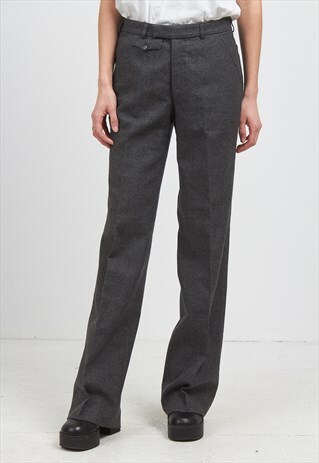 VINTAGE GREY WOOL TROUSERS BOTTOMS