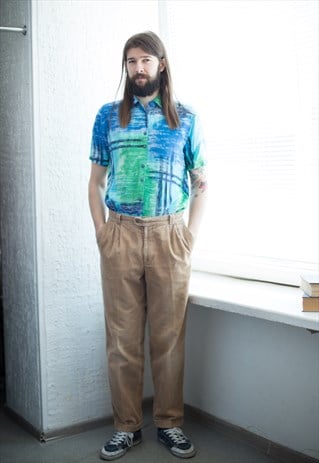 VINTAGE 80'S BROWN CORDUROY TROUSERS