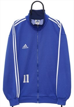 Vintage Adidas 00s Blue Tracksuit Jacket Mens