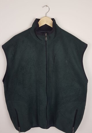 VINTAGE CHAMPION FLEECE GILET GREEN