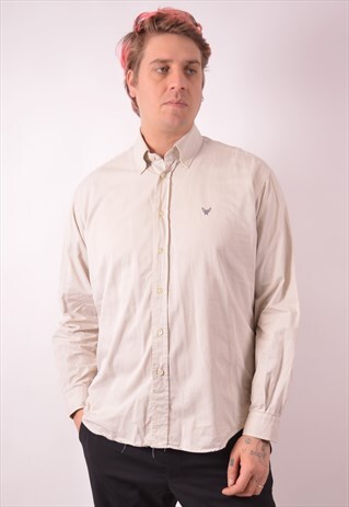AVIREX MENS VINTAGE SHIRT LARGE GREY 90S