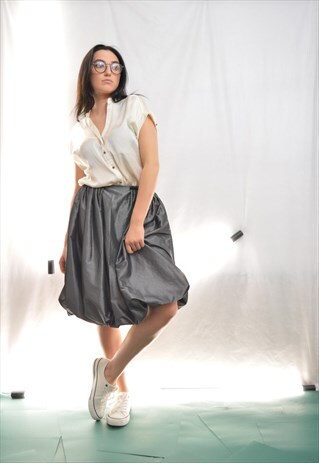 VINTAGE GREY HANGER FASHION FESTIVAL SKIRT