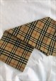 BURBERRY VINTAGE BROWN CHECKERED SCARF.