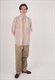 VINTAGE 00S DOCKERS CANDY STRIPE SHORT SLEEVE SHIRT NORMCORE