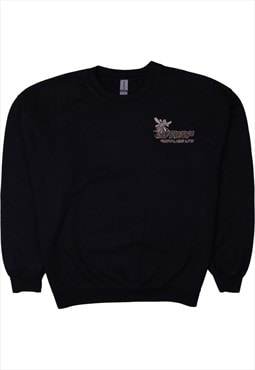 Vintage 90's Gildan Sweatshirt Crew Neck Black Large