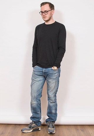 LEVI'S 501 FADED BLUE DENIM JEANS
