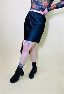 Vintage 90's Lace Satin Y2K Mini Slip Skirt