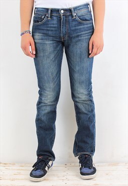 511 Vintage Mens W31 L32 Slim Fit Straight Jeans Denim Pants