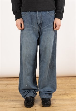 Vintage Rocawear Baggy Jeans Men's Dark Blue