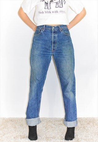 VINTAGE 90'S STRAIGHT LEG 501 GRUNGE BLUE LEVI'S