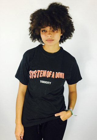 VINTAGE SYSTEM OF A DOWN TOXICITY ROCK BAND T SHIRT
