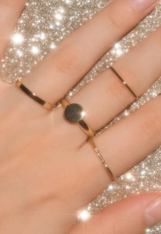 MINIMALIST GOLD RING PACK OF 5