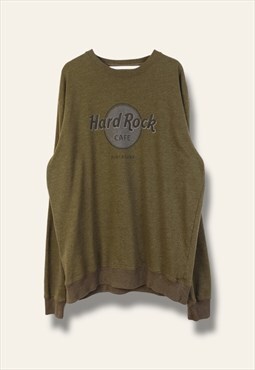 Vintage  Sweatshirt Hard rock cafe in Green XL
